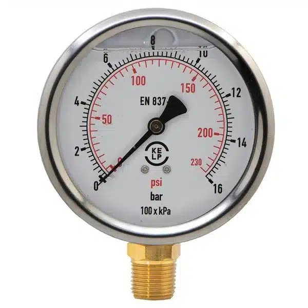 Manómetro Glicerina 1 RM 1/4" 230 PSI