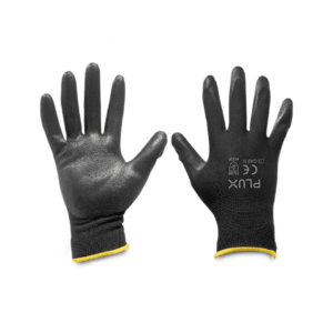 Guantes de poliéster con recubrimiento de nitrilo en palma